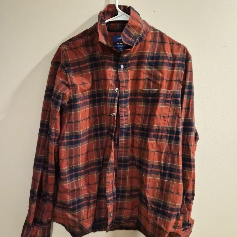 Apt. 9 Red and Blue Plaid Shirt
